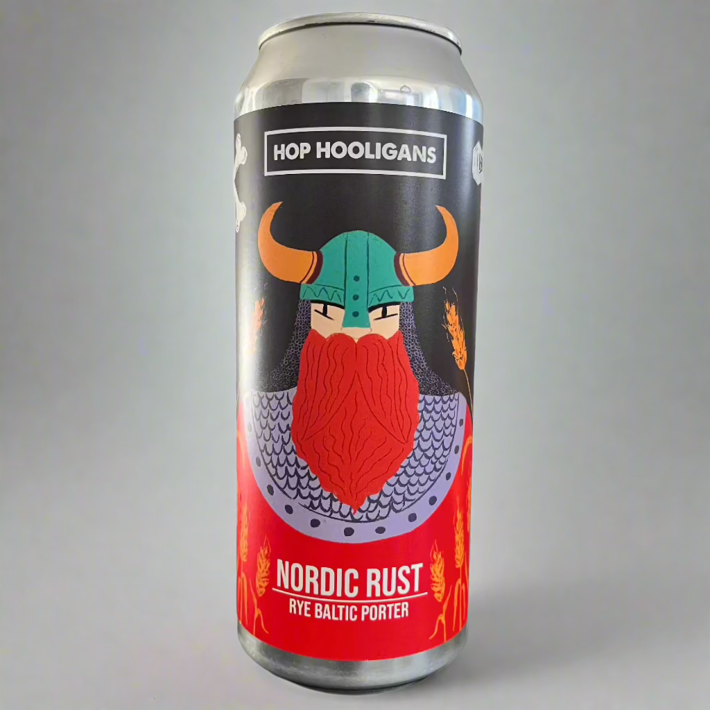 "Blik Nordic Rust Porter van Hop Hooligans"