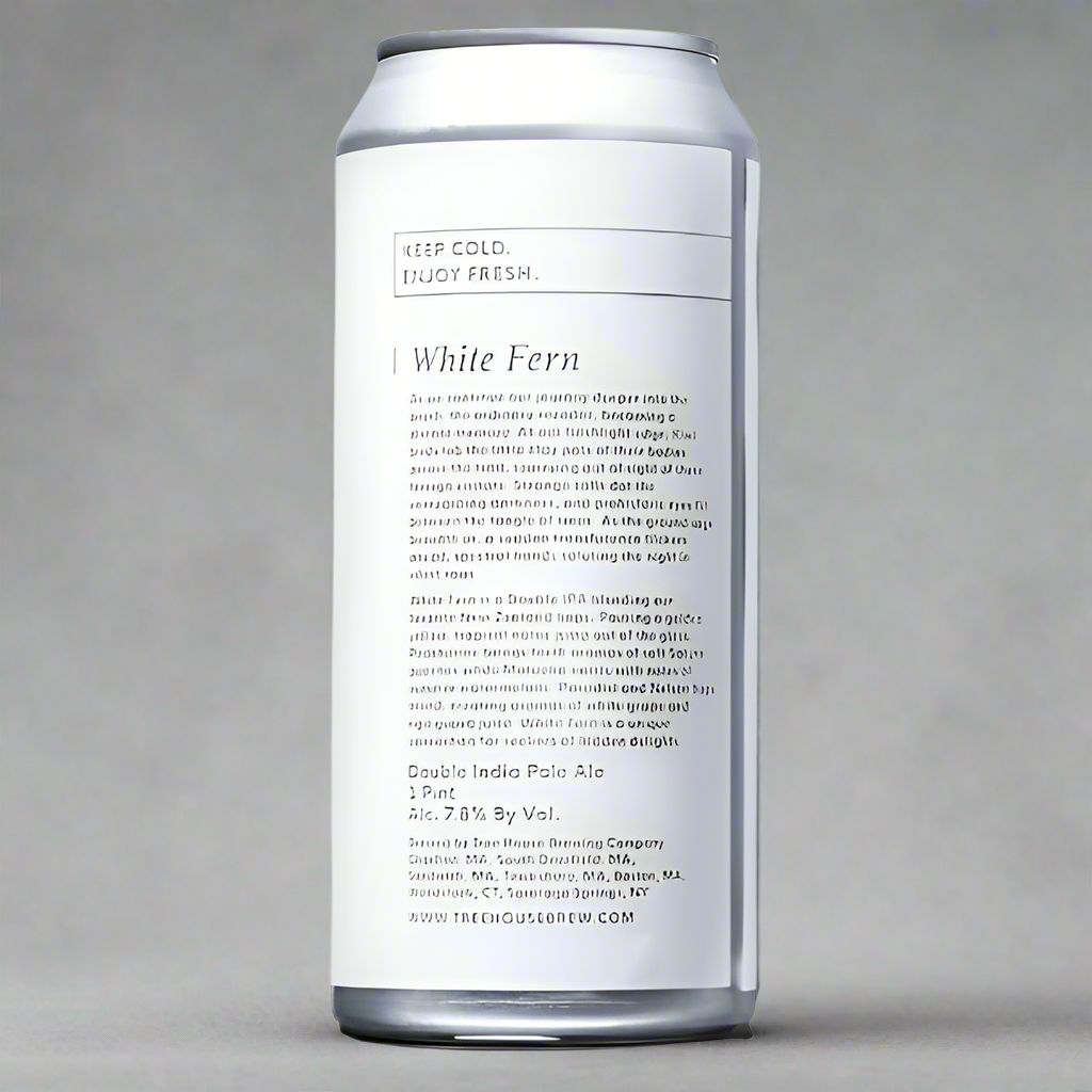 "Blik White Fern Double IPA van Tree House Brewing Company"