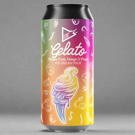 "Blik Gelato Passion Fruit, Mango & Peach Smoothie-bier van Funky Fluid"