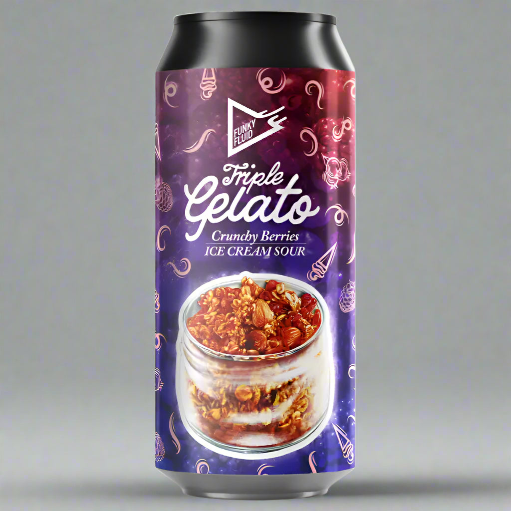 "Blik Triple Gelato Crunchy Berries Smoothie-bier van Funky Fluid"